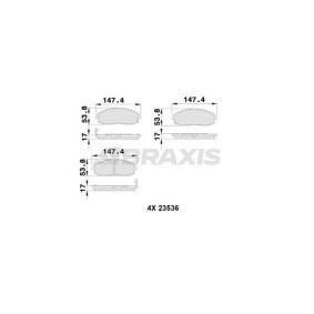 Compre Pastilhas de travão da BRAXIS AB0251 a um preço baixo por 23,75 €