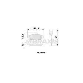 Compre Pastilhas de travão da BRAXIS AB0252 a um preço baixo por 17,33 €