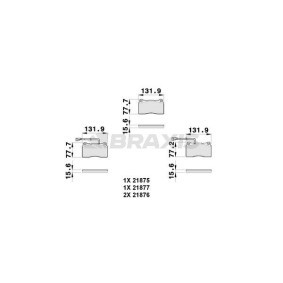 Compre Pastilhas de travão da BRAXIS AB0261 a um preço baixo por 20,91 €