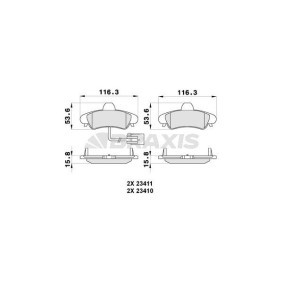 Compre Pastilhas de travão da BRAXIS AB0276 a um preço baixo por 12,35 €