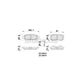 Compre Pastilhas de travão da BRAXIS AB0279 a um preço baixo por 11,24 €