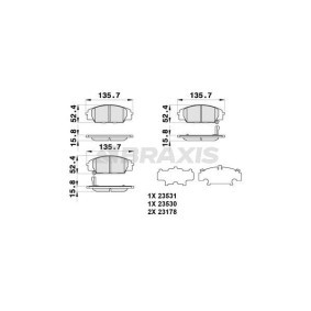 Compre Pastilhas de travão da BRAXIS AB0282 a um preço baixo por 18,50 €