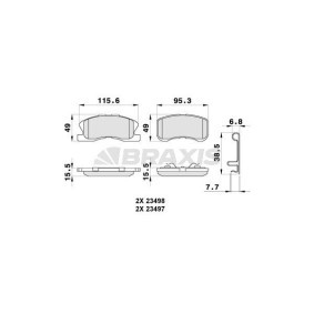 Compre Pastilhas de travão da BRAXIS AB0290 a um preço baixo por 20,01 €