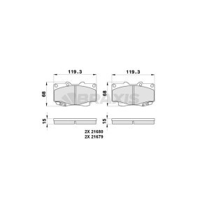 Compre Pastilhas de travão da BRAXIS AB0292 a um preço baixo por 15,38 €