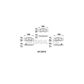 Compre Pastilhas de travão da BRAXIS AB0310 a um preço baixo por 17,33 €