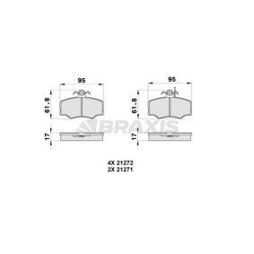 Compre Pastilhas de travão da BRAXIS AB0330 a um preço baixo por 16,77 €