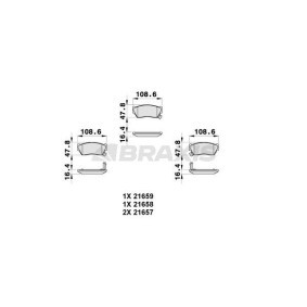 Compre Pastilhas de travão da BRAXIS AB0331 a um preço baixo por 14,80 €
