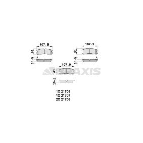 Compre Pastilhas de travão da BRAXIS AB0337 a um preço baixo por 13,98 €