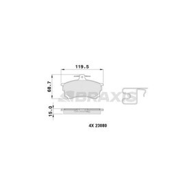 Compre Pastilhas de travão da BRAXIS AB0383 a um preço baixo por 17,49 €