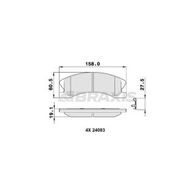 Compre Pastilhas de travão da BRAXIS AB0387 a um preço baixo por 20,93 €