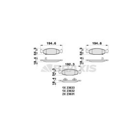 Compre Pastilhas de travão da BRAXIS AB0396 a um preço baixo por 21,73 €