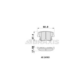 Compre Pastilhas de travão da BRAXIS AB0403 a um preço baixo por 20,53 €