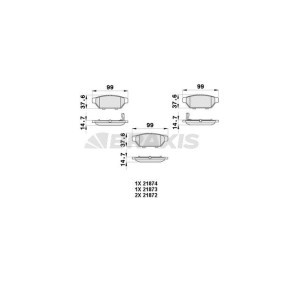 Compre Pastilhas de travão da BRAXIS AB0414 a um preço baixo por 13,29 €