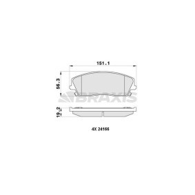 Compre Pastilhas de travão da BRAXIS AB0416 a um preço baixo por 25,78 €
