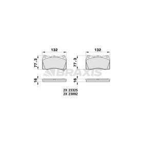 Compre Pastilhas de travão da BRAXIS AB0422 a um preço baixo por 20,89 €