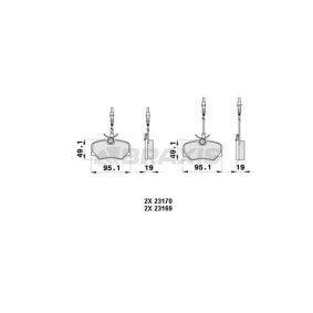 Compre Pastilhas de travão da BRAXIS AB0443 a um preço baixo por 12,02 €