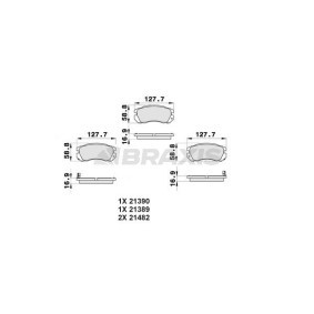 Compre Pastilhas de travão da BRAXIS AB0451 a um preço baixo por 16,64 €