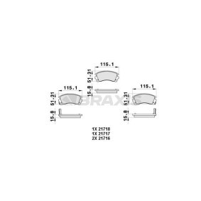 Compre Pastilhas de travão da BRAXIS AB0457 a um preço baixo por 14,83 €