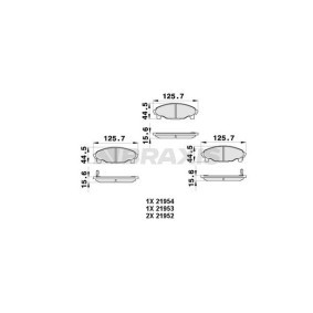 Compre Pastilhas de travão da BRAXIS AB0458 a um preço baixo por 21,84 €