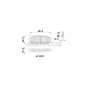 Compre Pastilhas de travão da BRAXIS AB0483 a um preço baixo por 12,85 €