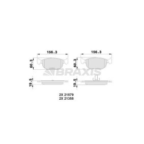 Compre Pastilhas de travão da BRAXIS AB0488 a um preço baixo por 24,02 €