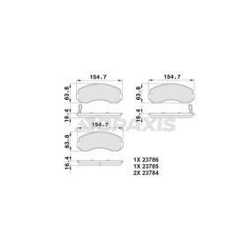 Compre Pastilhas de travão da BRAXIS AB0499 a um preço baixo por 18,59 €