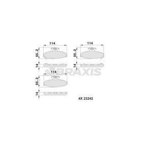 Compre Pastilhas de travão da BRAXIS AB0500 a um preço baixo por 17,53 €