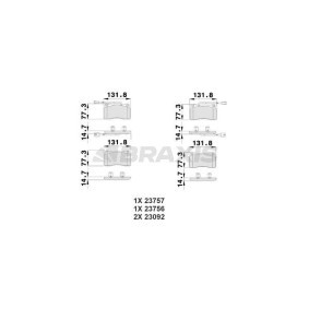 Compre Pastilhas de travão da BRAXIS AB0505 a um preço baixo por 26,83 €