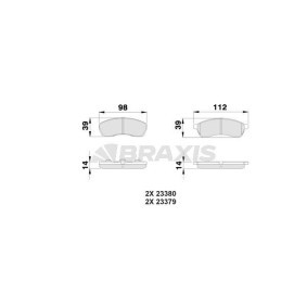 Compre Pastilhas de travão da BRAXIS AB0522 a um preço baixo por 20,99 €