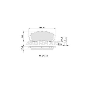 Compre Pastilhas de travão da BRAXIS AB0531 a um preço baixo por 18,52 €