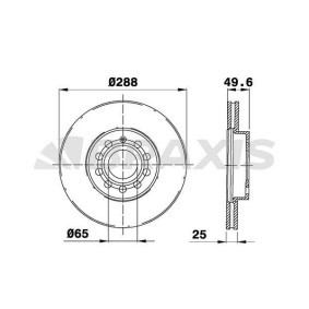 Bremsscheibe für SKODA von BRAXIS