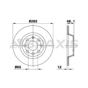 Bremsscheibe für SKODA von BRAXIS