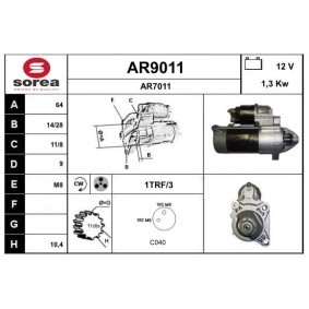 Comprar Motor de arranque de SNRA AR9011 a bajo precio de 195,33 €