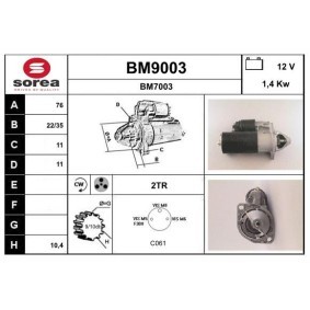 Anlasser BM9003 von SNRA günstig für 154,02 € online kaufen