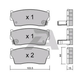Acquista Kit pastiglie freni da AISIN BPSZ-1900 a buon mercato per soli 29,28 €