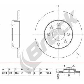 Achetez des Disque de frein BRECK BR 005 SA100 à prix pour 20,16 €