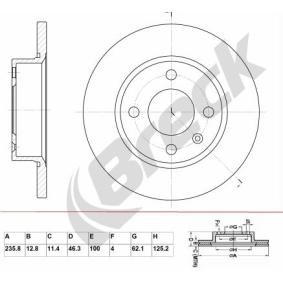 Achetez des Disque de frein BRECK BR 007 SA100 à prix pour 22,34 €