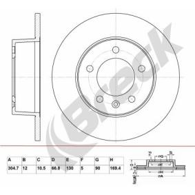 Achetez des Disque de frein BRECK BR 021 SA100 à prix pour 37,62 €