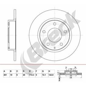 Achetez des Disque de frein BRECK BR 022 SA100 à prix pour 25,56 €