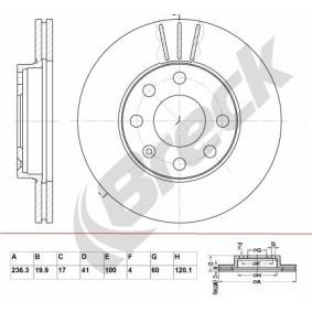 Achetez des Disque de frein BRECK BR 306 VA100 à prix pour 25,50 €