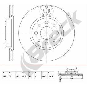 Achetez des Disque de frein BRECK BR 324 VA100 à prix pour 33,66 €