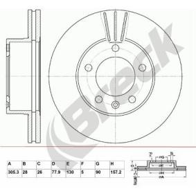 Achetez des Disque de frein BRECK BR 337 VA100 à prix pour 62,27 €