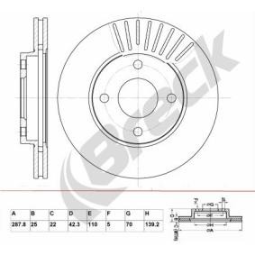 Achetez des Disque de frein BRECK BR 338 VA100 à prix pour 34,66 €