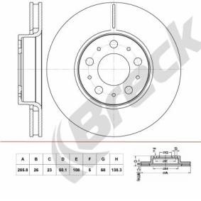Achetez des Disque de frein BRECK BR 388 VA100 à prix pour 52,97 €