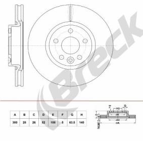 Achetez des Disque de frein BRECK BR 392 VA100 à prix pour 54,19 €