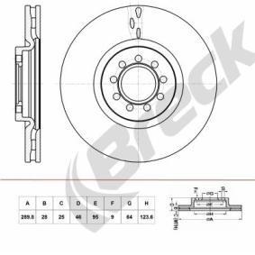 Achetez des Disque de frein BRECK BR 395 VA100 à prix pour 44,64 €