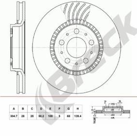 Achetez des Disque de frein BRECK BR 402 VA100 à prix pour 46,71 €