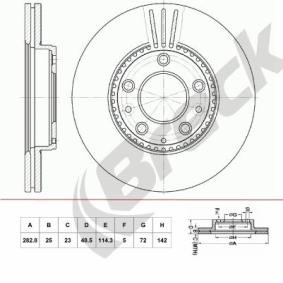 Achetez des Disque de frein BRECK BR 403 VA100 à prix pour 40,50 €