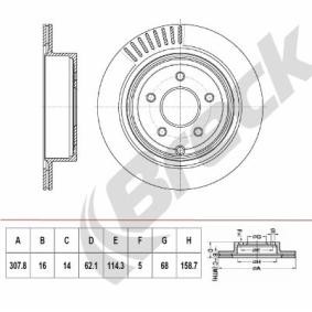 Achetez des Disque de frein BRECK BR 421 VH100 à prix pour 44,26 €