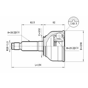 Achetez des Joint homocinétique de chez STATIM en ligne pour 626 II 3/5 portes (GC) à prix modérés